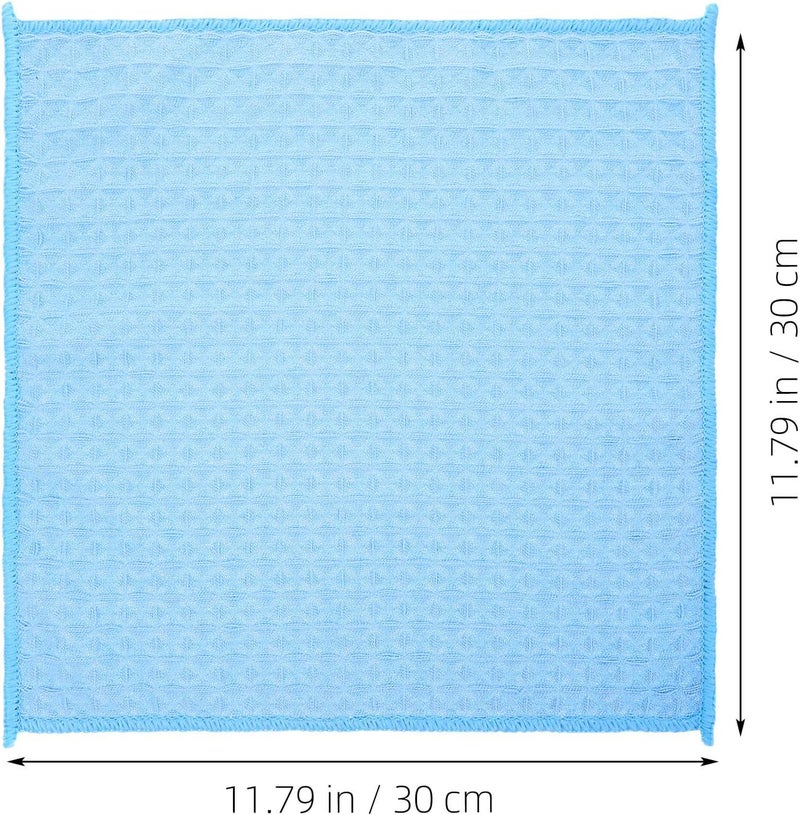 Zerodeko 6pcs Waffle Weave Dish Towels Kitchen Dishcloths Ultra Absorbent Reusable Cotton Blend Cleaning Cloths for Washing Dishes and Cutlery - Image 2