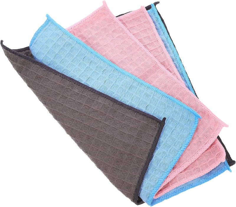 Zerodeko 6pcs Waffle Weave Dish Towels Kitchen Dishcloths Ultra Absorbent Reusable Cotton Blend Cleaning Cloths for Washing Dishes and Cutlery - Image 1