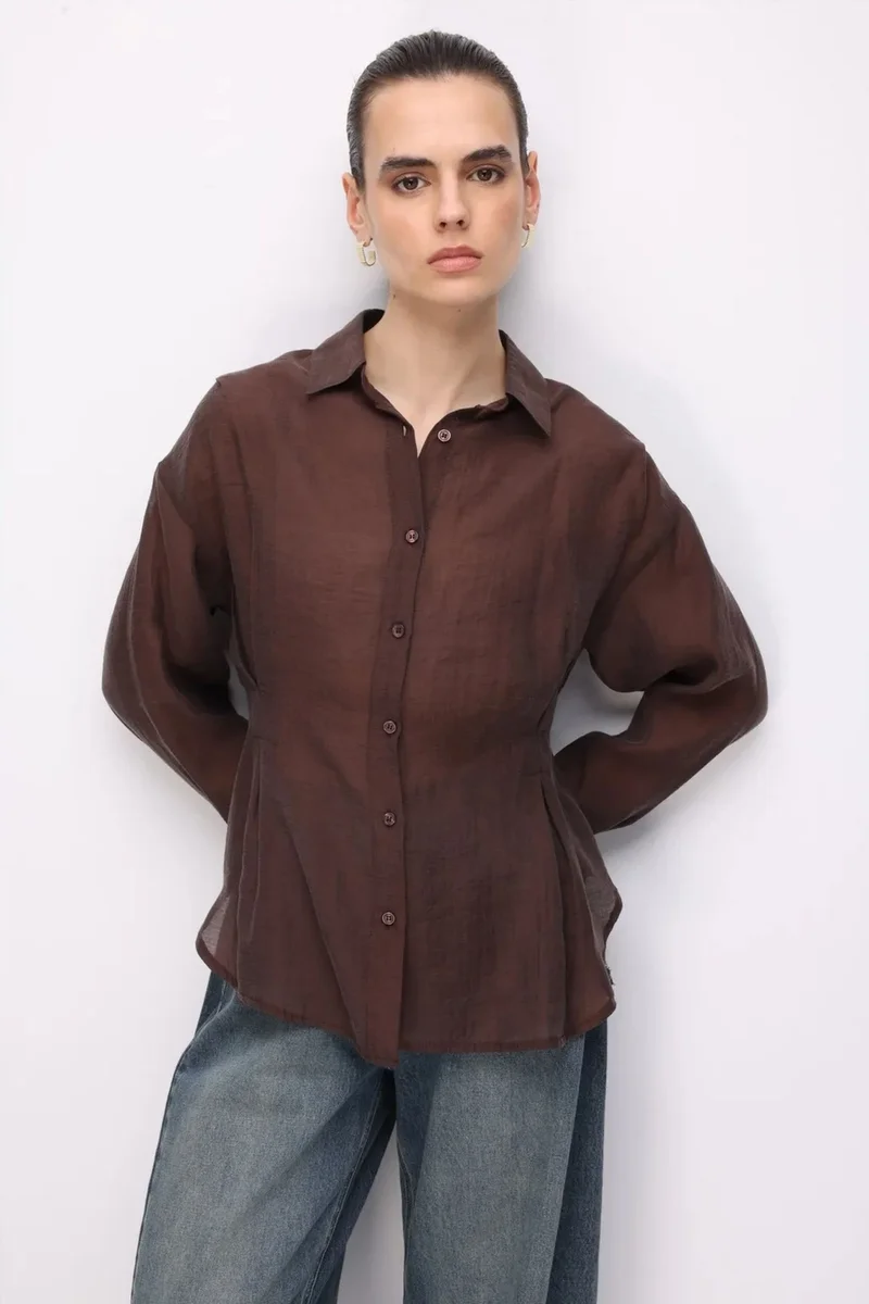 Mixray MIXRAY Fitted Textured Button-Up Shirt
