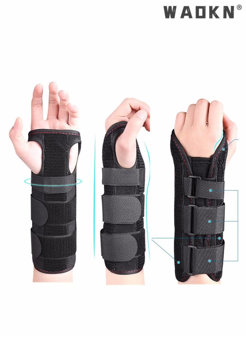 Adjustable Wrist Support Brace for Carpal Tunnel, Fits Both Hands, with Aluminum Splint Helps Relieve Tendinitis, Arthritis, Sprain, Athletic Pain