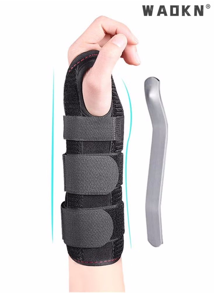 Adjustable Wrist Support Brace for Carpal Tunnel, Fits Both Hands, with Aluminum Splint Helps Relieve Tendinitis, Arthritis, Sprain, Athletic Pain