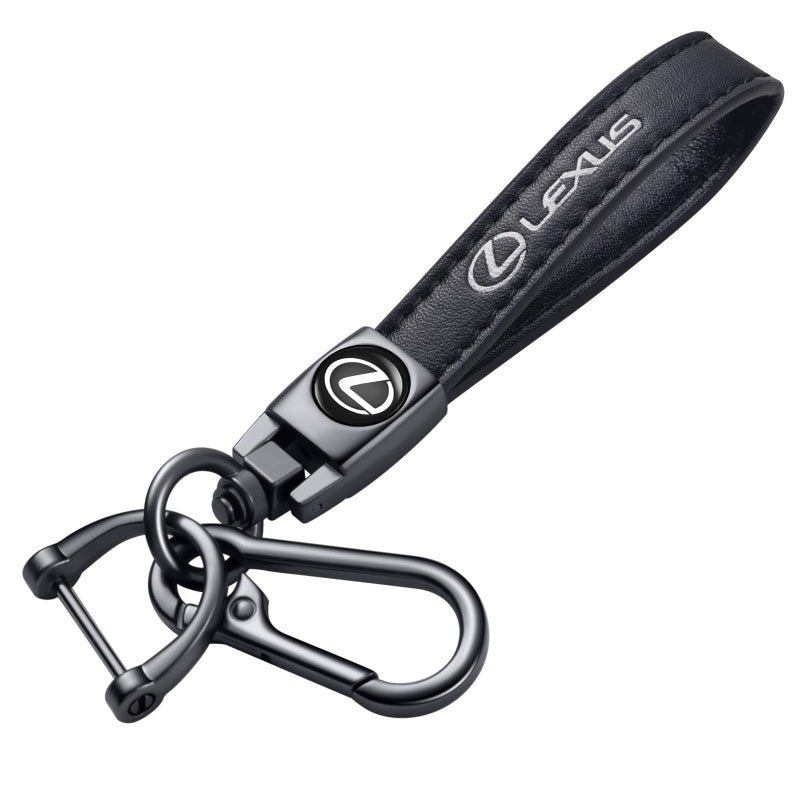 Genuine Leather Car Keychain for Lexus Models - Image 1