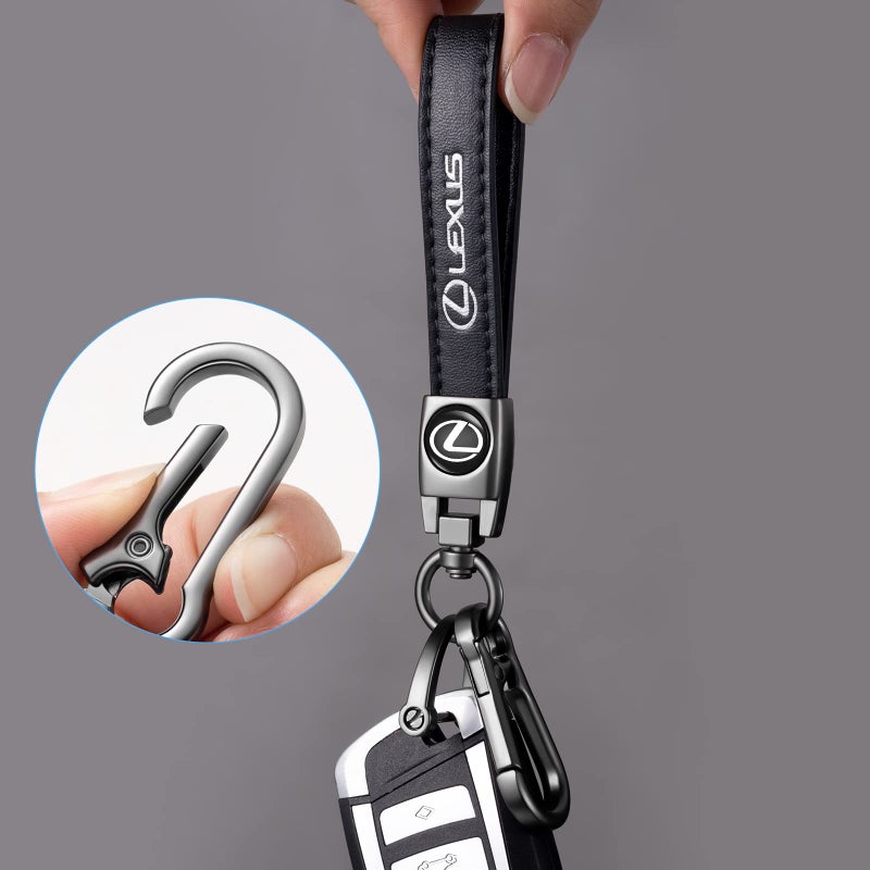 Genuine Leather Car Keychain for Lexus Models - Image 4