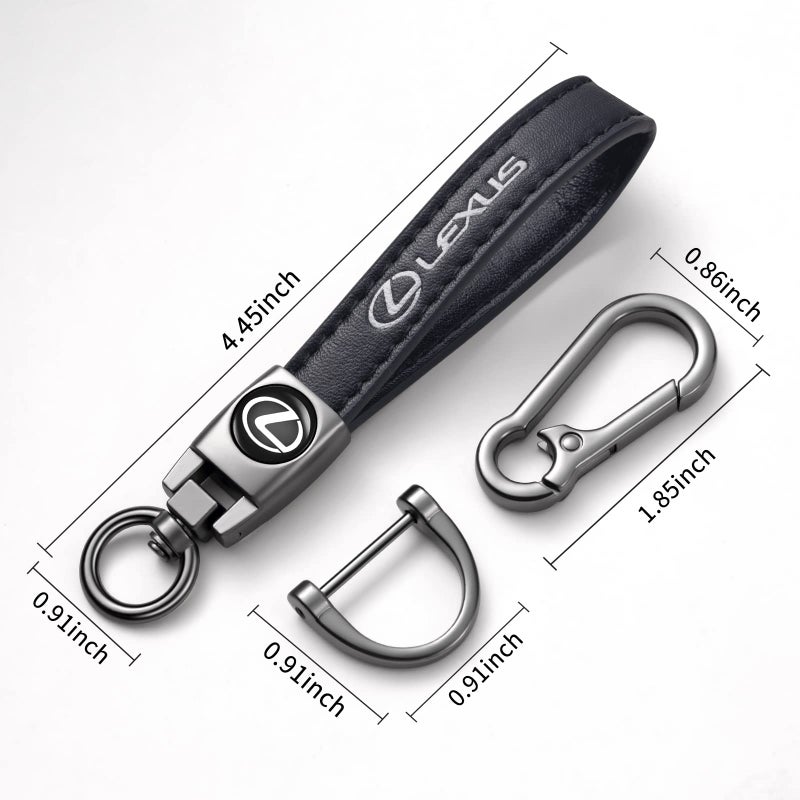 Genuine Leather Car Keychain for Lexus Models - Image 5