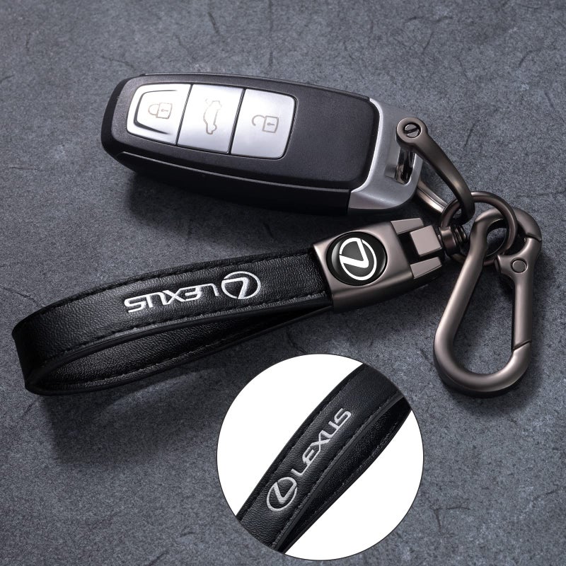 Genuine Leather Car Keychain for Lexus Models - Image 2