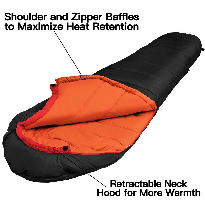 Bessport Mummy Sleeping Bag | 15-45 â„‰ Extreme 3-4 Season Sleeping Bag for Adults Cold Weatherâ€“ Warm and Washable, for Hiking Traveling & Outdoor Activities - Image 4