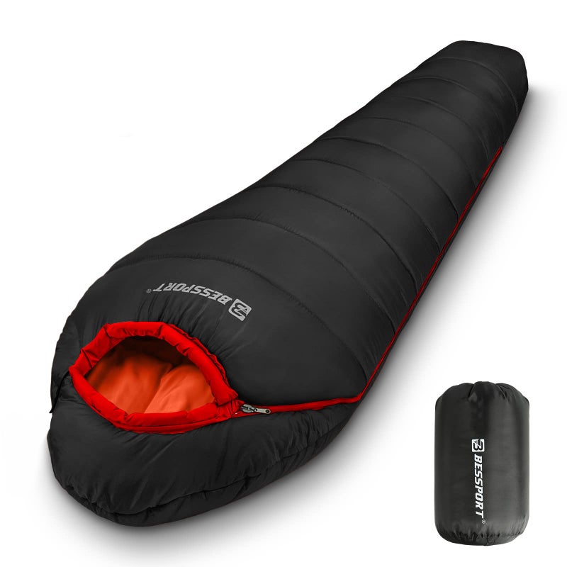 Bessport Mummy Sleeping Bag | 15-45 â„‰ Extreme 3-4 Season Sleeping Bag for Adults Cold Weatherâ€“ Warm and Washable, for Hiking Traveling & Outdoor Activities - Image 1