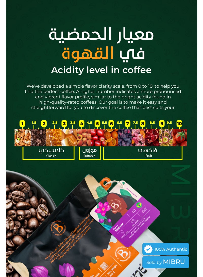 BREEHANT Coffee Bean Mogiana Brazil Treated, dried dryer for Espresso and Filter V60 Unground Roasted Coffee Beans for Specialty Luxury Coffee 250g Dairy and Drip Maker Coffee - Image 4