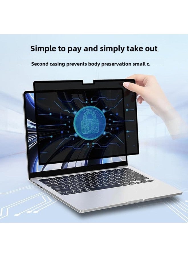 Suitable For MacBookair/pro13 Inch Apple Computer Nano Adsorption Anti-peep Film Removable Washable Film-Color:180 Degree Privacy Frame Tape Bottom Plate-Dimensions:Macbook Air 13 Inch New/pro 13 -299*195mm - Image 2