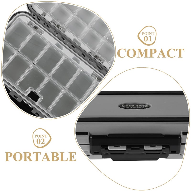 Large Jewelry Box Organizer with 30 Removable Compartments Flip Lid Travel Storage Case for Women - Image 4