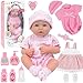 UNICORN ELEMENT 14 Inch Baby DollBaby Dolls with 15 Piece Accessories Set Soft Body Baby Girl Doll with Bottle Pacifier Clothes and Hats Gift Box for Toddlers Ages 3 4 5 - Image 4