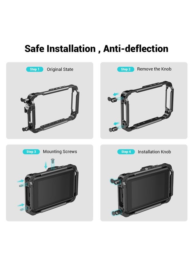 SMALLRIG Monitor Cage for Atomos Ninja V,Built-in NATO Rail and HDMI Cable Clamp Monitor Cage 2209 - Image 5