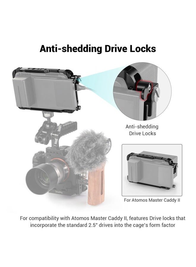 SMALLRIG Monitor Cage for Atomos Ninja V,Built-in NATO Rail and HDMI Cable Clamp Monitor Cage 2209 - Image 3