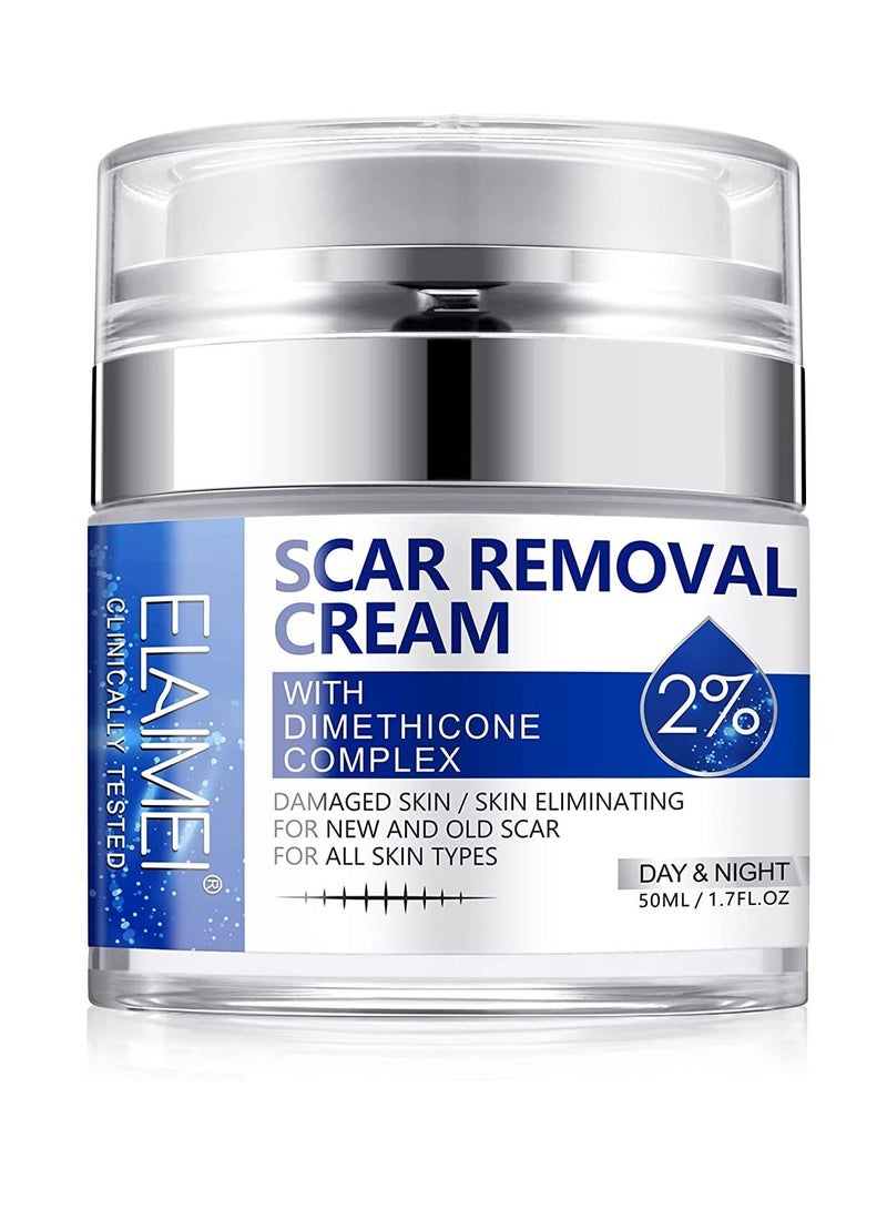 Elaimei كريم إزالة الندبات 50 مل، جل الندبات المتقدم - ينعم ويسطح الندبات الناتجة عن الجراحة والإصابات والحروق والعلاج الطبيعي للندبات للوجه والجسم - Image 2