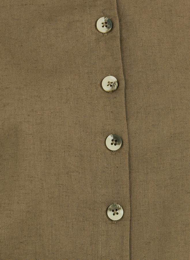 ستايلي بلوزة سادة بقصة بوكسي وأكتاف منخفضة - Image 3