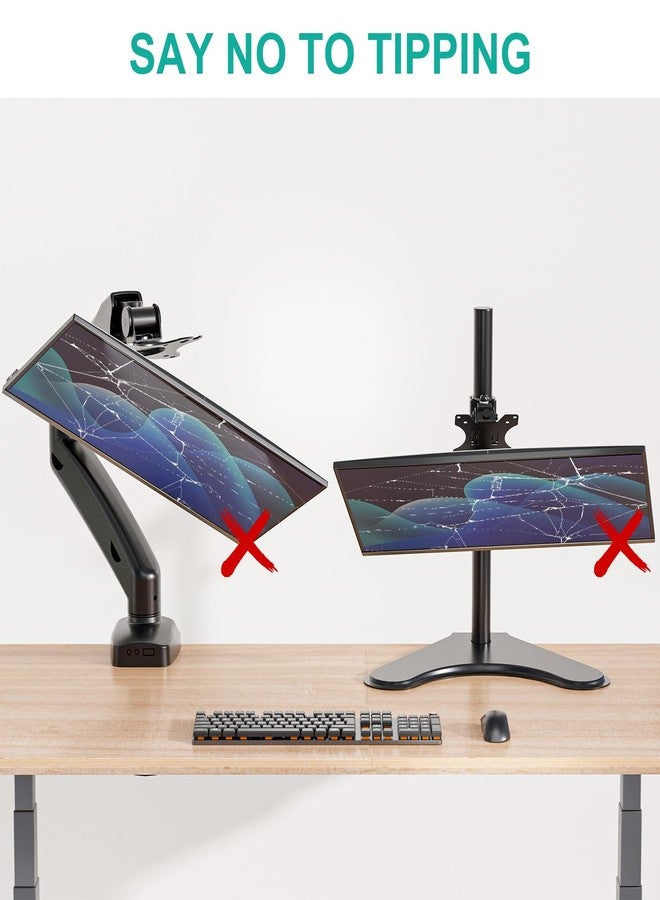 WALI Dual Monitor Wall Mount,Up to 38 inch Screens Vertical Stacked Monitor Wall Mount,VESA 75x75/100x100mm,Holds up to 22 lbs per Monitor,(012ARMV-38) Black - Image 4