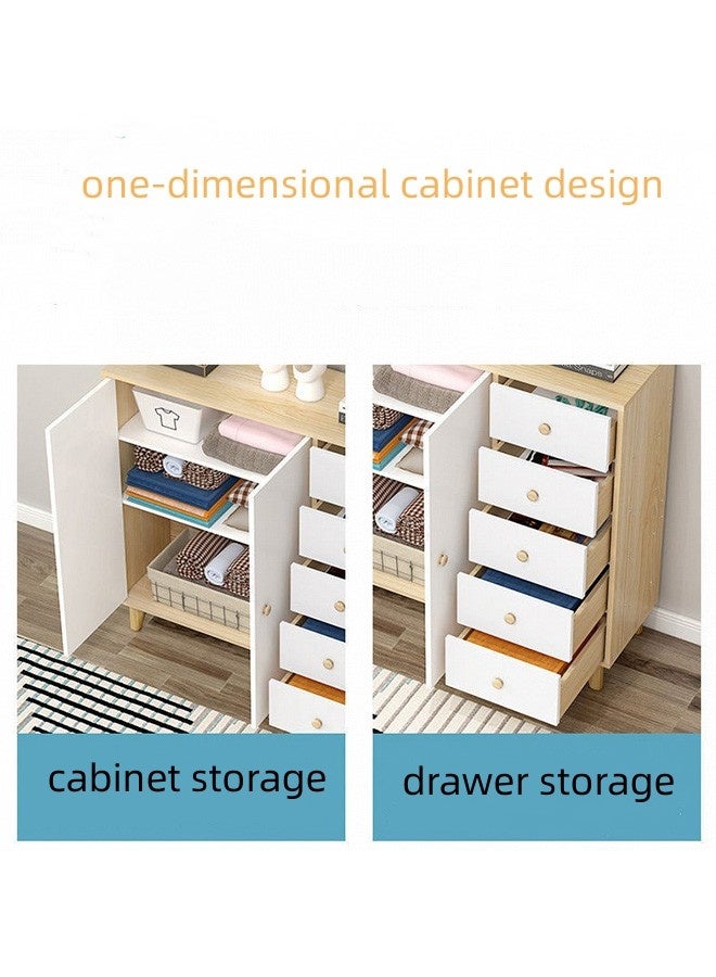 JCB CHIC خزانة تخزين متعددة الوظائف، خزانة مطبخ نورديك، خزانة شاي بزاوية، خزانة حائط غرفة معيشة حديثة خزانة عرض منزلية متعددة الطبقات (100×32×77 سم) - Image 4