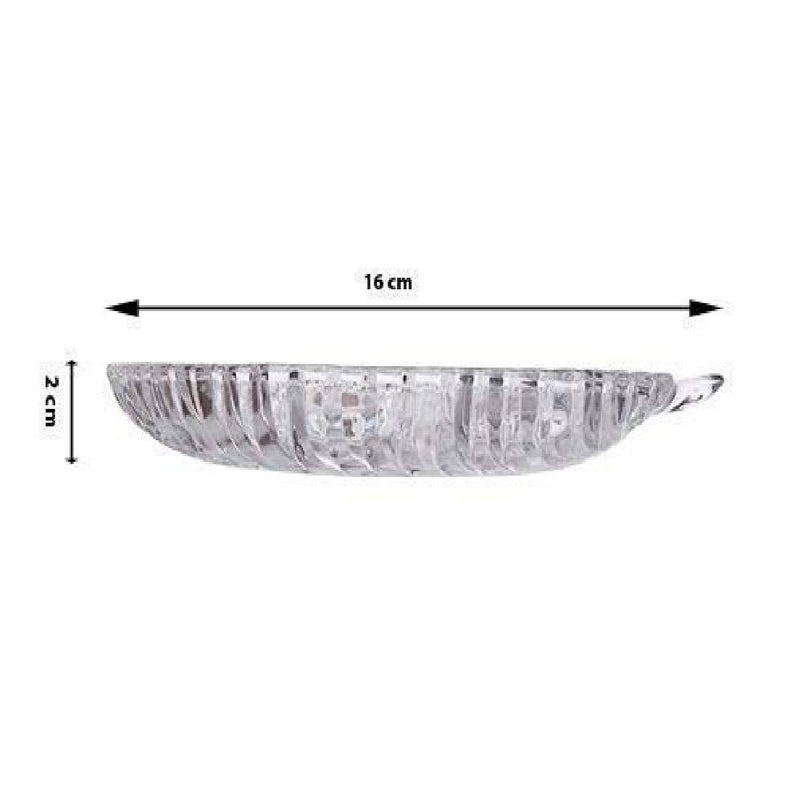 AVNISH Leaf Shape Glass Tray Decorative Plate Dish for Dry Fruits Snacks Sweets Chocolate Serving Plate for Dining Table Home Decoration - Image 5