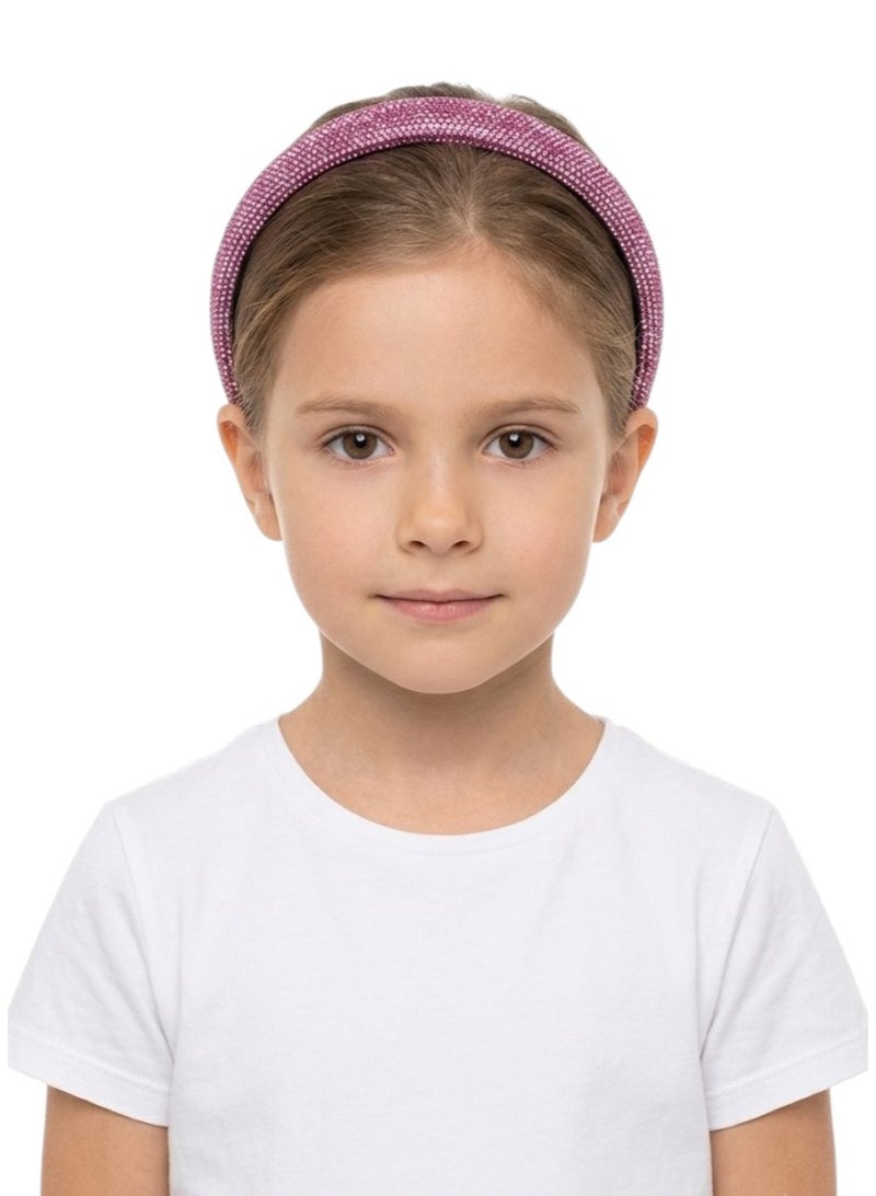 Bidani Sparkly Padded Hairband - Magenta - Image 1