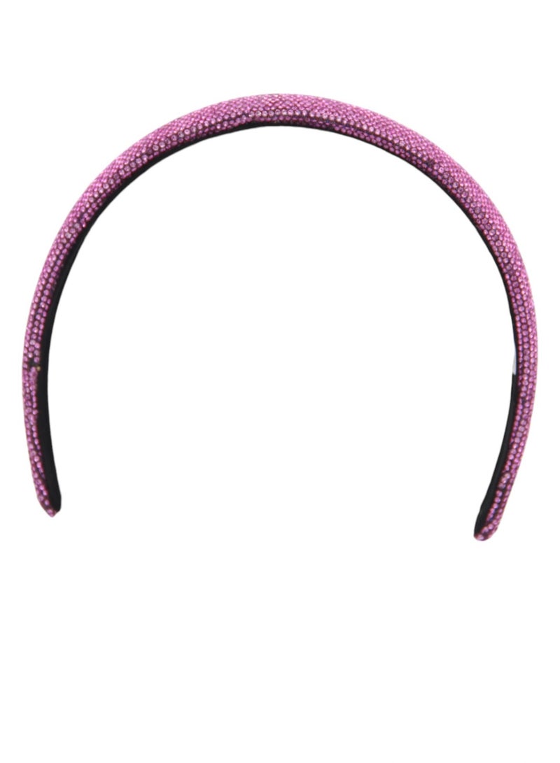 Bidani Sparkly Padded Hairband - Magenta - Image 2