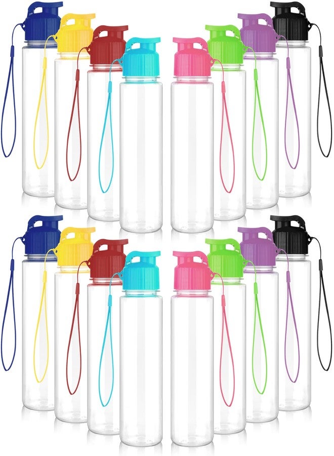 LYDTICK 16 Pack Bulk Water Bottles-17oz Plastic Sports Water Bottles for Kids and Adults Leak Proof, Reusable for Gym Travel School Office, Multicolor - Image 1