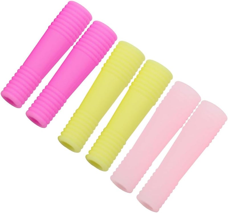 lasenersm 6 Pieces Silicone Scissor Cover Round Scissor Cap Scissor Sleeve Scissor Protective Sleeve Scissor Protector Scissor Tip Protector for Dead Skin Scissor Nail Cuticle Scissor Multicolor