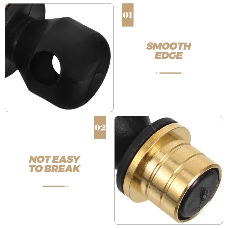 2Pcs Brass Seal Reusable Wine Bottle Stoppers For Home Bar And Party - Image 4