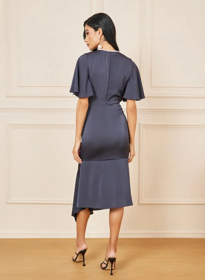 Styli Asymmetric Hem Dress