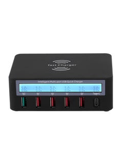 نيبمينينت موزع نقل وشحن سريع مزود بشاشة LCD و6 منافذ USB أسود  - Image 1