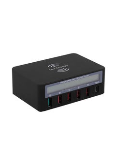 نيبمينينت موزع نقل وشحن سريع مزود بشاشة LCD و6 منافذ USB أسود  - Image 4