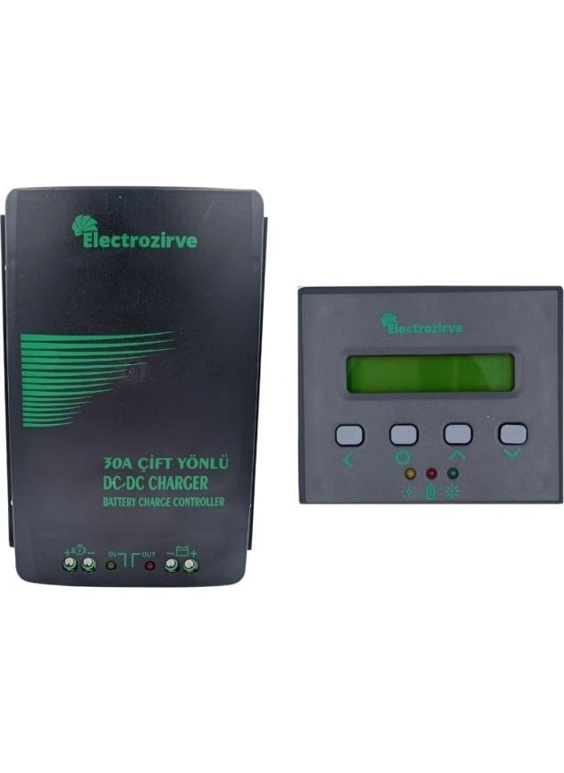 Elektro Zirve Bidirectional Dc-Dc 30A Battery Charge Controller + Display (With Boost Mode)  - Image 1