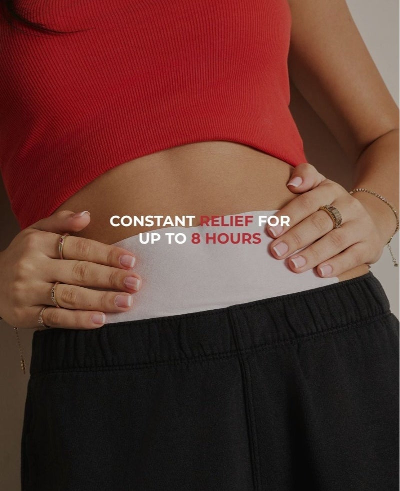 Sekoun Menstrual Pain Relief Heat Patches, 3 Heat Patches, Up to 8 Hours Warmth, Drug-Free, Ultra-Thin for Period Cramps, Day & Night Use - Image 4