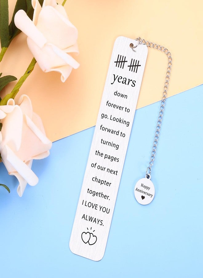 KINMES 10th Anniversary Tin Gifts for Him Her - 10 Year Wedding Bookmark for Husband Wife, Romantic Ten Year Wedding Gift for Husband, Couples 10th Anniversary Milestone, Tin or Aluminum Gifts for 10th - Image 2