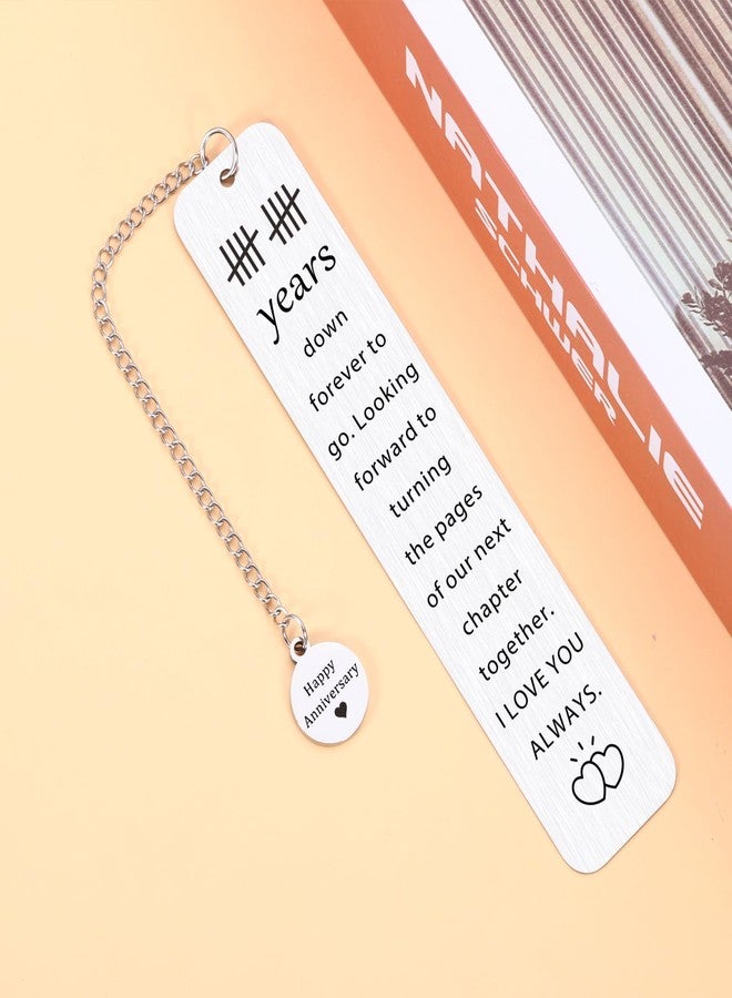 KINMES 10th Anniversary Tin Gifts for Him Her - 10 Year Wedding Bookmark for Husband Wife, Romantic Ten Year Wedding Gift for Husband, Couples 10th Anniversary Milestone, Tin or Aluminum Gifts for 10th - Image 3