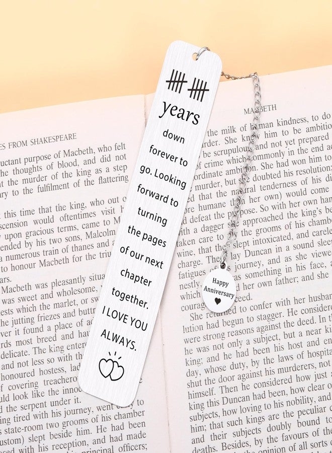 KINMES 10th Anniversary Tin Gifts for Him Her - 10 Year Wedding Bookmark for Husband Wife, Romantic Ten Year Wedding Gift for Husband, Couples 10th Anniversary Milestone, Tin or Aluminum Gifts for 10th - Image 4