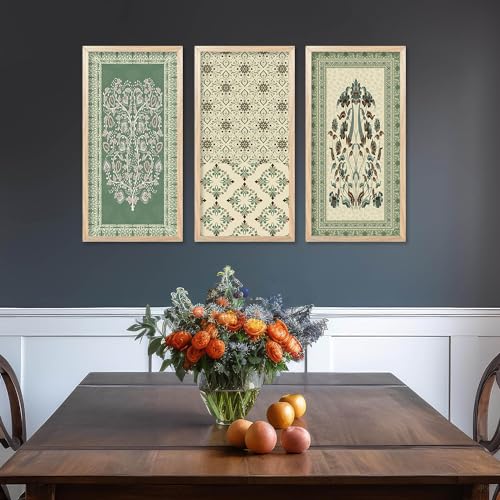 walllane Traditional Art Painting with Frame for Living Room | Indian Art Pichwai Wall Décor Paintings | Painting for wall Decoration set of 3 (10x19 inch, I) - Image 4