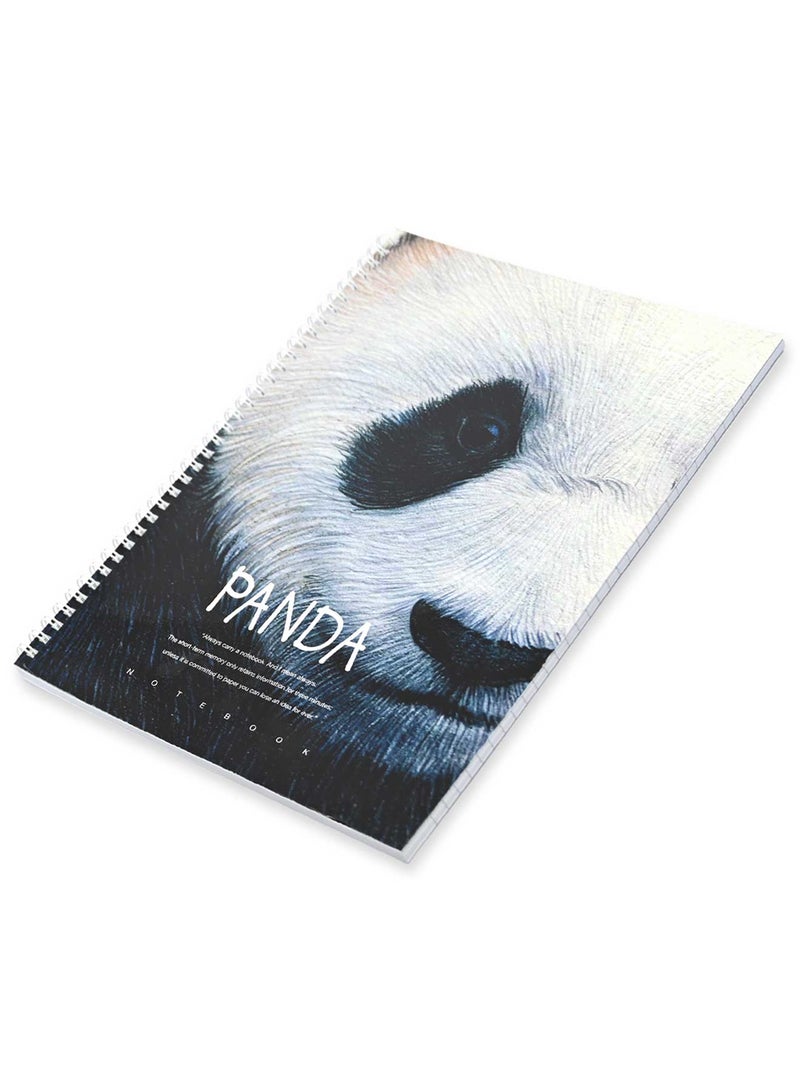 FIS Pack Of 5 Spiral Soft Cover Notebook, 96 Sheets A4 Panda Design 4 -FSNBSSCA496-PAN4 - Image 1