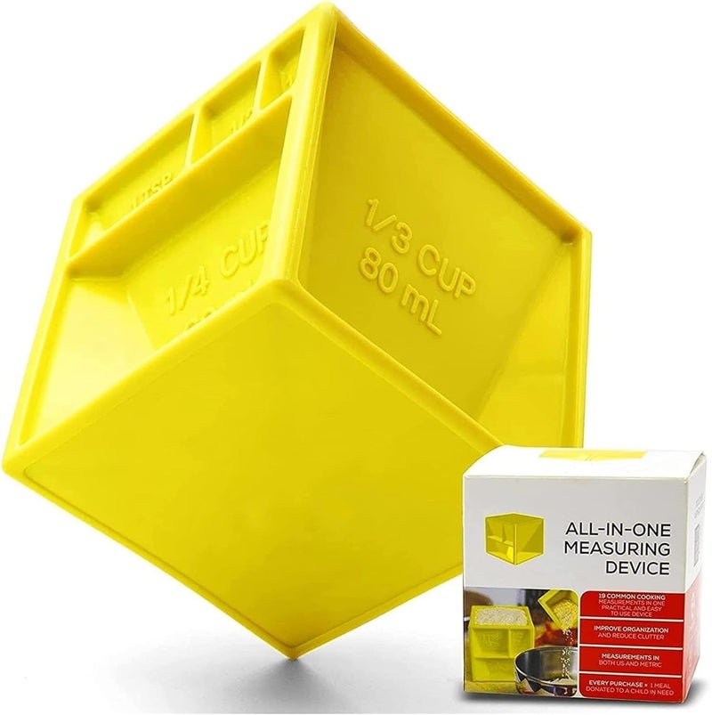 Portible Plastic Measuring Cup Microwave Dishwasher Safe Cooking Accessory Measuring Cup for Accurate Measurements 19 Cooking Measurements in Pack of 1 - Image 1