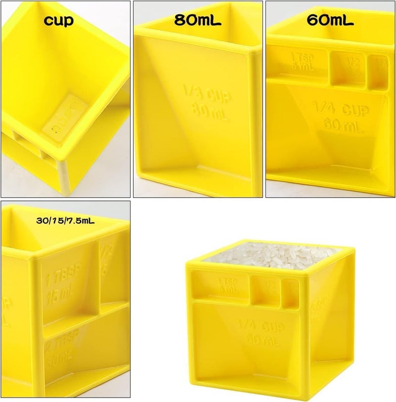 Portible Plastic Measuring Cup Microwave Dishwasher Safe Cooking Accessory Measuring Cup for Accurate Measurements 19 Cooking Measurements in Pack of 1 - Image 3