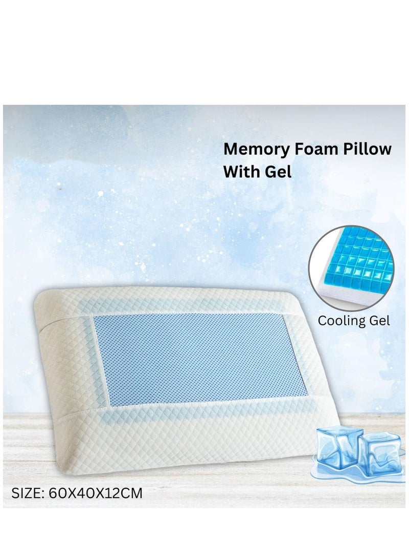 Memory foam pillow with a layer of cold gel