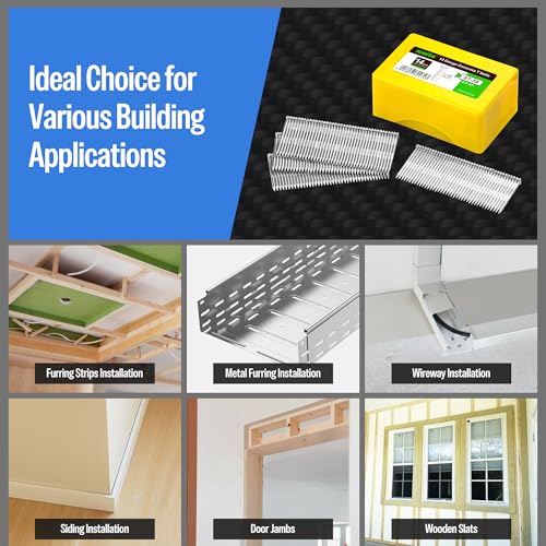 meite 14 Gauge Concrete Nails 400PCS 1-1/4" Length T Nails for Concrete Nailer Galvanized Rust-Proof T-Nails for Pneumatic Nail Gun Furring Strips - Image 2