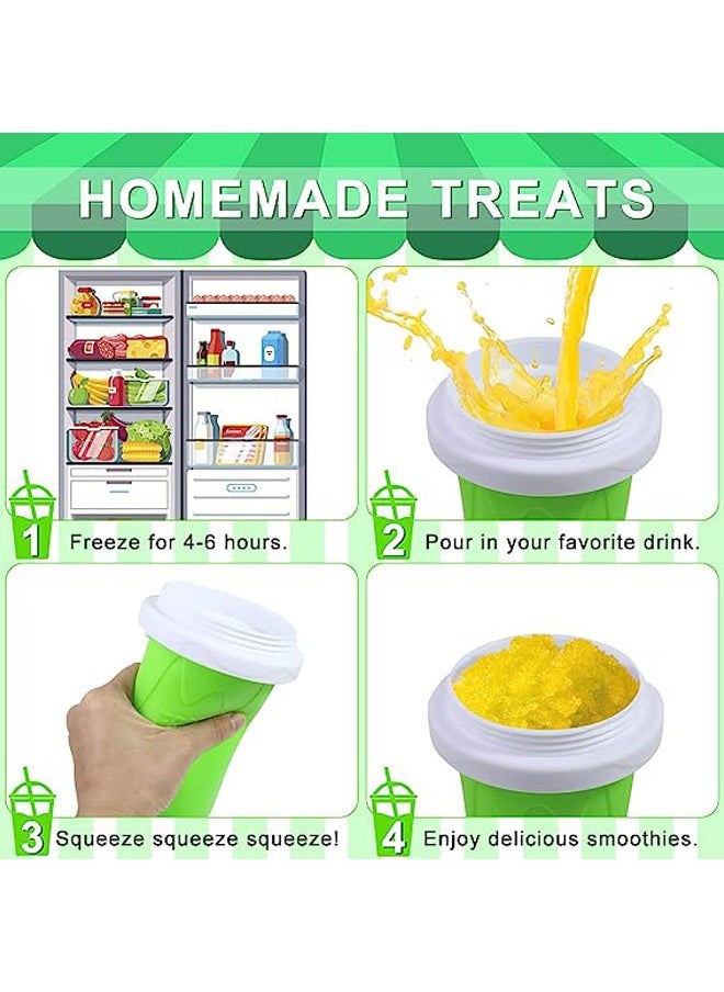 Slushie Maker Cup,Magic Quick Frozen Smoothies Cup, Cooling Cup, Double Layer Squeeze Slushy Maker Cup, Homemade Milk Shake Ice Cream Maker  (blue）