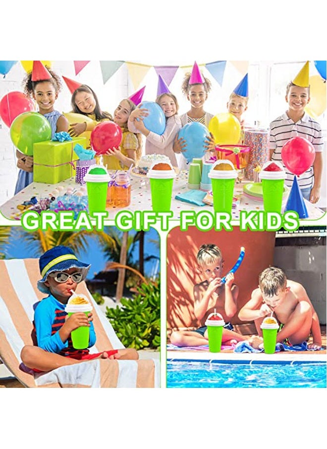 Slushie Maker Cup,Magic Quick Frozen Smoothies Cup, Cooling Cup, Double Layer Squeeze Slushy Maker Cup, Homemade Milk Shake Ice Cream Maker  (blue）