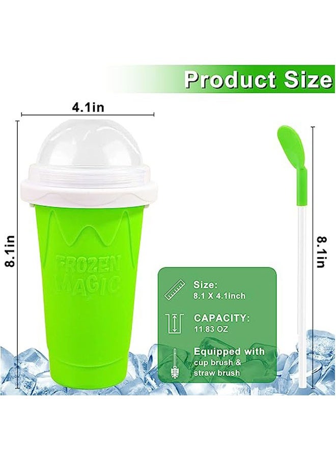 Slushie Maker Cup,Magic Quick Frozen Smoothies Cup, Cooling Cup, Double Layer Squeeze Slushy Maker Cup, Homemade Milk Shake Ice Cream Maker  (blue）