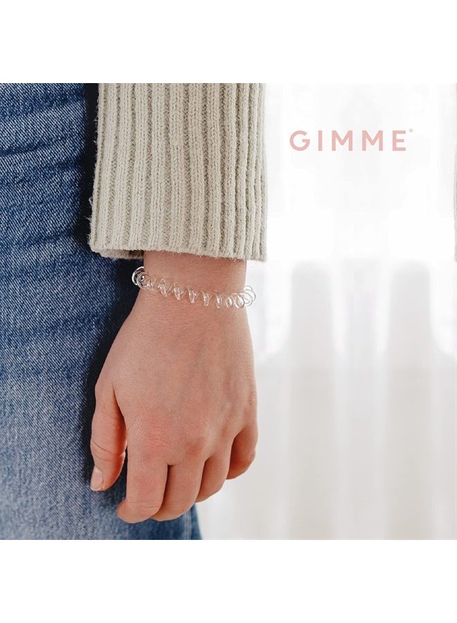 Gimme Beauty - Spiral Bands - Transparent Hair Accessories for All Hair Colors - No Crease Coil Hair Ties - Strong Grip Without Pulling or Snagging - Clear, No Crease Phone Cord Hair Bands (10 Count) - Image 3