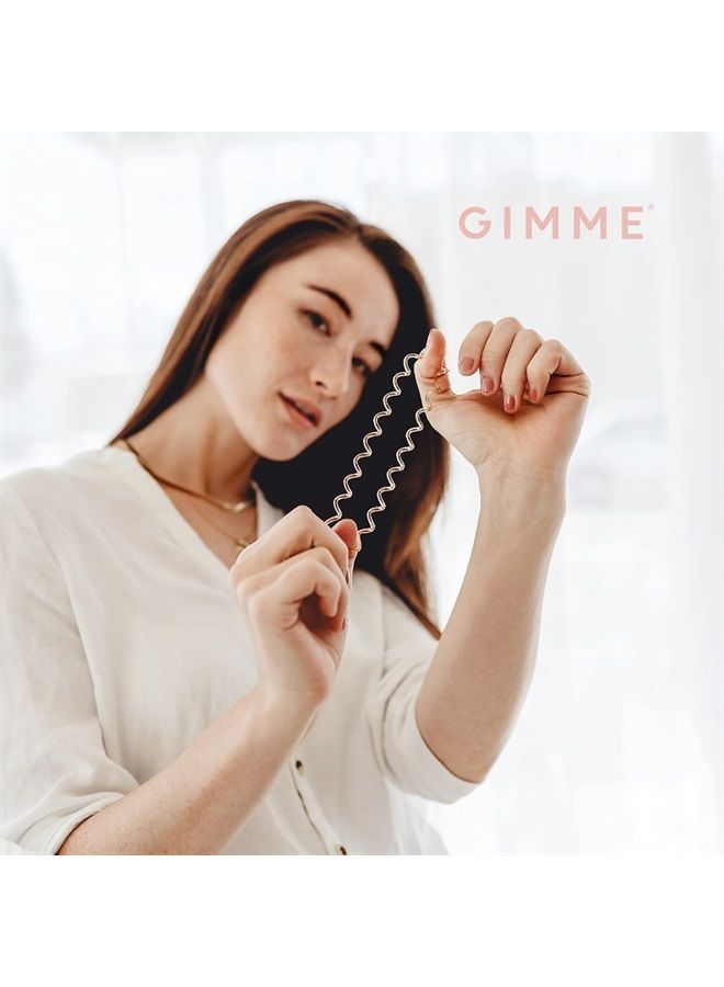 Gimme Beauty - Spiral Bands - Transparent Hair Accessories for All Hair Colors - No Crease Coil Hair Ties - Strong Grip Without Pulling or Snagging - Clear, No Crease Phone Cord Hair Bands (10 Count) - Image 2