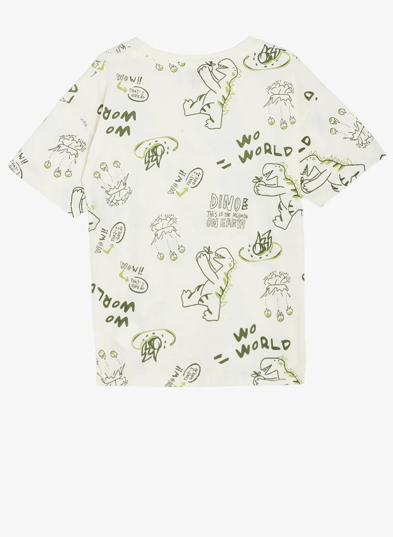 Pinata  Cute Dinasours Print Tshirt for Men | Best Price UAE