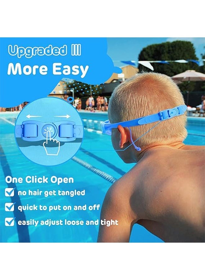 Kids Swimming Goggles Soft Silicone Frame with Modern Contour Design UV Protection Anti-Fog Seal Pool Beach Swim Lessons Ages 3–14 - Image 5