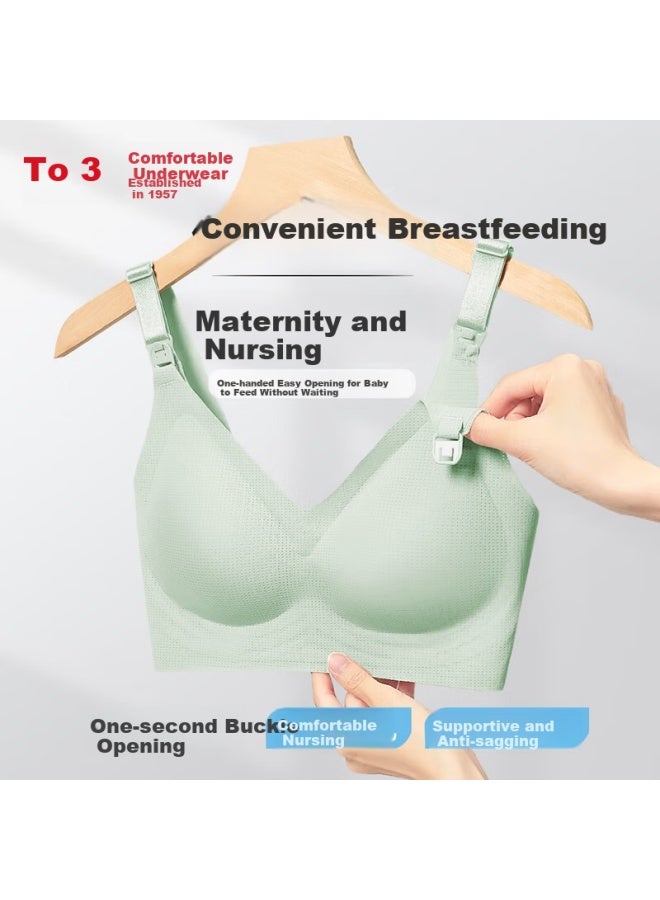 Hodo Wireless Bra With Jelly Strips, Top-opening Nursing Clasp, Lining, Lift-up, Full Coverage, Anti-spill, One-size Bra