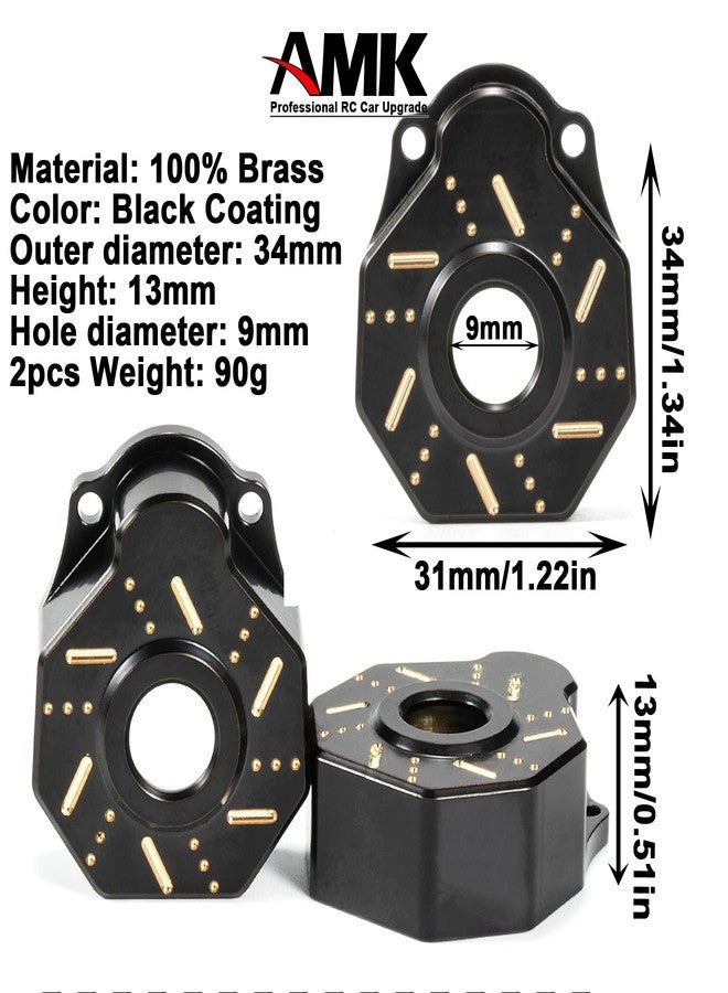 AMK TRX4 Brass C-Hubs Caster Blocks Diff Cover Brass Front Axle Counter Weight for 1/10 RC Crawler TRX6 TRX4 Upgrade Parts (D 4-in-1) - Image 3